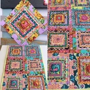 ‘Pleated Log Cabin’ Quilt