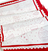 ‘Redwork Christmas’ Bunting Panel