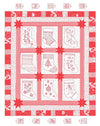 ‘Redwork Christmas’ Quilt Panel