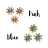 Painted Daisy Flower Button