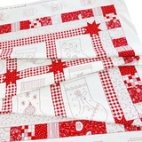 ‘Redwork Christmas’ Quilt Panel