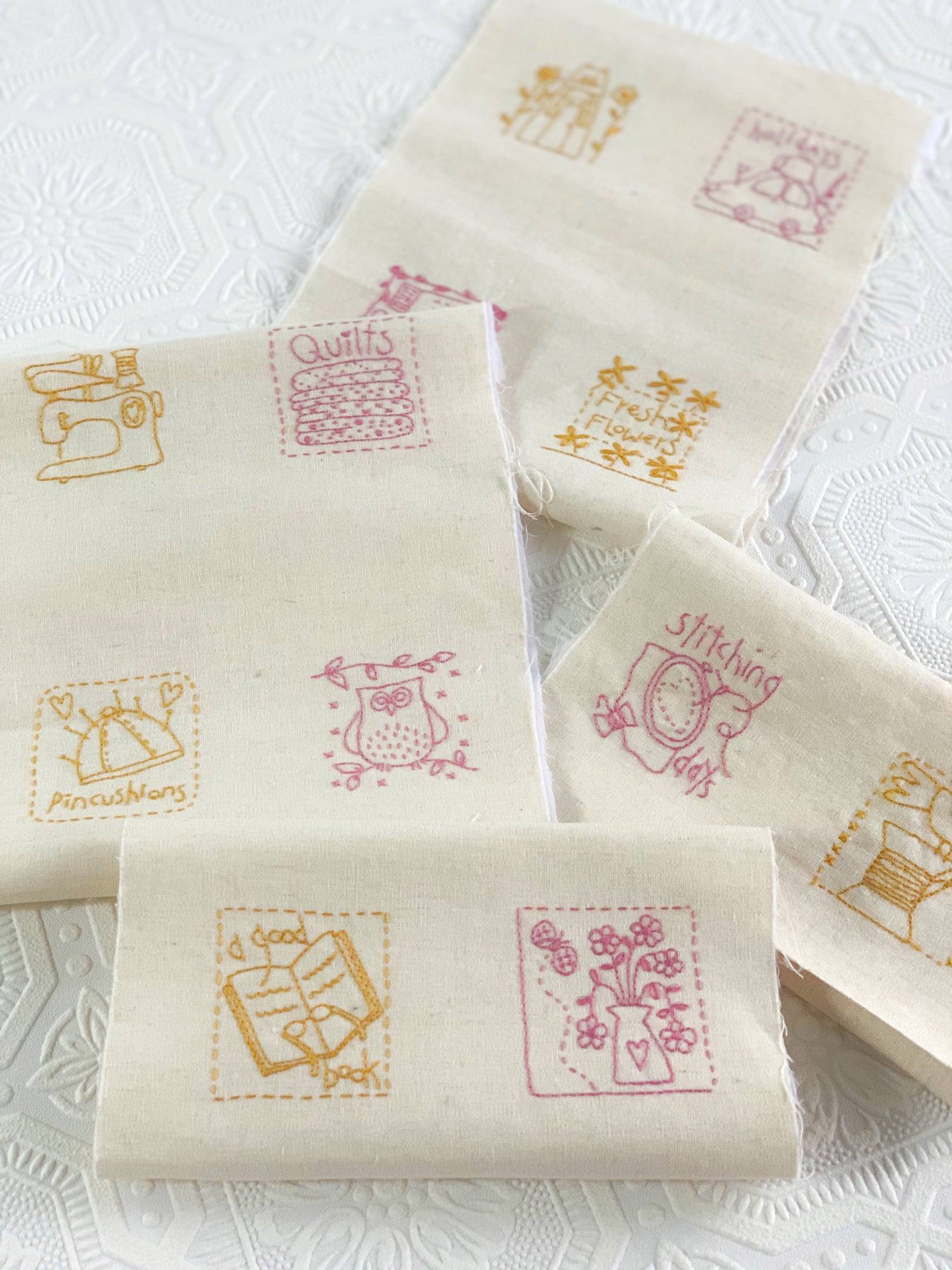 ‘Heartstrings’ Stitchery Panel – The Quilters Angel