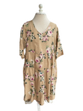 ‘Stella’ Linen Dress {MUSTARD FLORAL}