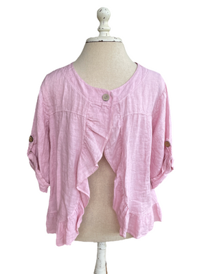 ‘FiFi’ Linen Jacket {BLUSH}