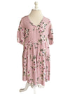 ‘Stella’ Linen Dress {ANTIQUE PINK FLORAL}