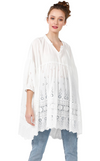 French Lace Smock Top {WHITE}