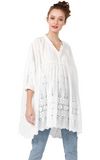 French Lace Smock Top {WHITE}