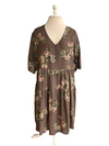 ‘Stella’ Linen Dress {CHOCOLATE FLORAL}