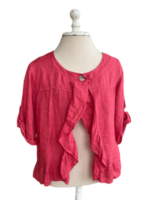 ‘FiFi’ Linen Jacket {CHILLI RED}