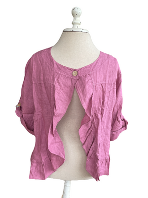 ‘FiFi’ Linen Jacket {ROSE PINK}