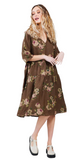 ‘Stella’ Linen Dress {CHOCOLATE FLORAL}