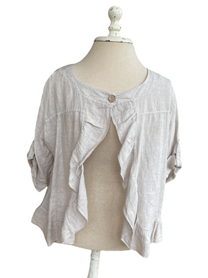 ‘FiFi’ Linen Jacket {STONE}