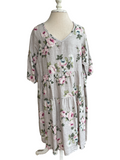 ‘Stella’ Linen Dress {STONE FLORAL}