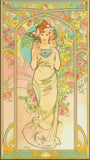 Alphonse Mucha' Garden Goddess Panel